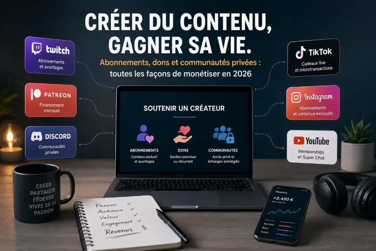 Argent créateur de contenu